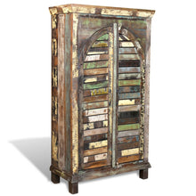 Charger l&#39;image dans la galerie, Libreria Multicolore in Legno Riciclato con 3 Scaffali e 2 Ante