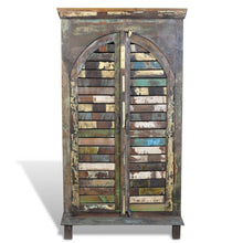 Charger l&#39;image dans la galerie, Libreria Multicolore in Legno Riciclato con 3 Scaffali e 2 Ante