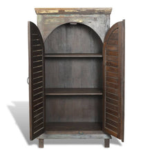 Charger l&#39;image dans la galerie, Libreria Multicolore in Legno Riciclato con 3 Scaffali e 2 Ante