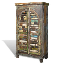 Charger l&#39;image dans la galerie, Libreria Multicolore in Legno Riciclato con 3 Scaffali e 2 Ante
