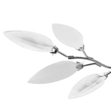 Load image into Gallery viewer, Lampada da Soffitto Foglie Bianco e Acrilico Trasparente 3xE14