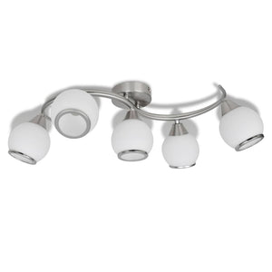 Lampada da soffitto in vetro per 5 lampadine E14