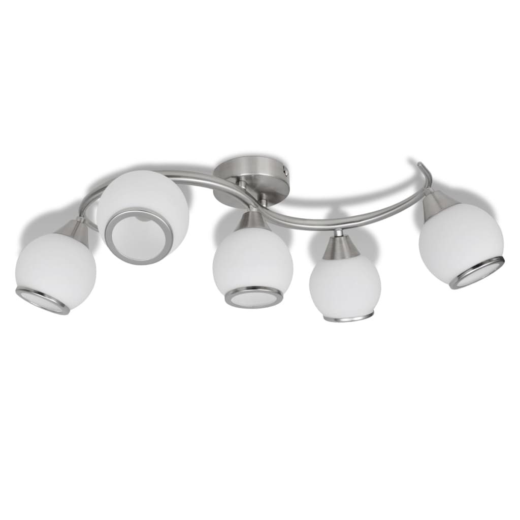 Lampada da soffitto in vetro per 5 lampadine E14