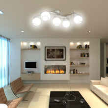 Load image into Gallery viewer, Lampada da soffitto in vetro per 5 lampadine E14