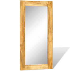 Specchio da Parete con Cornice in Legno Massello 120 x 60 cm