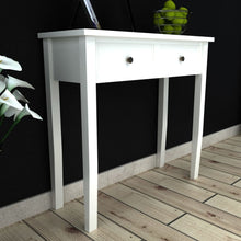Load image into Gallery viewer, Tavolo Consolle 2 Cassetti Bianco 79x30x74 cm
