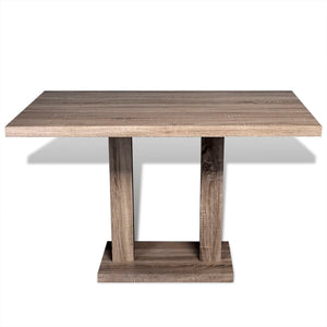 Tavolo da Pranzo in MDF Imitazione Rovere
