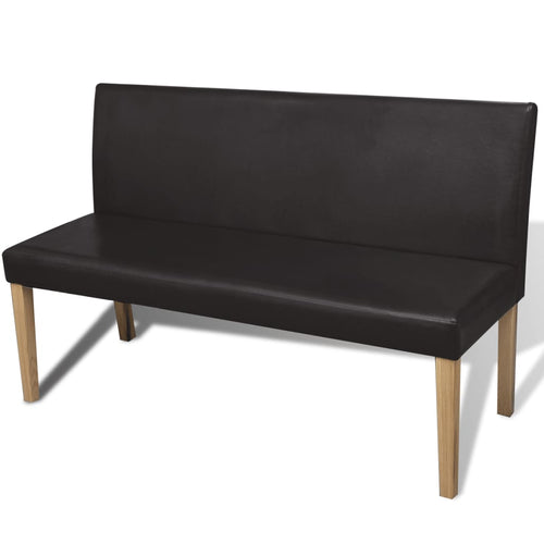 Divanetto 139,5 cm Marrone Scuro in Similpelle
