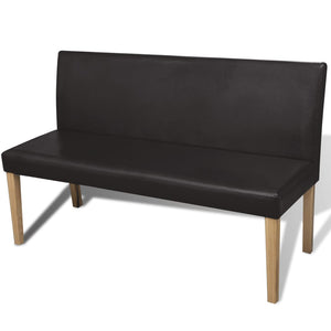 Divanetto 139,5 cm Marrone Scuro in Similpelle