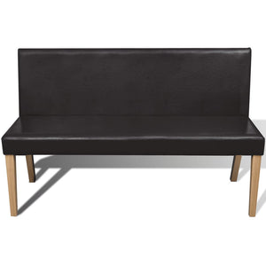 Divanetto 139,5 cm Marrone Scuro in Similpelle