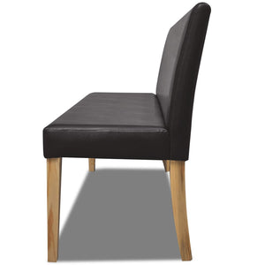 Divanetto 139,5 cm Marrone Scuro in Similpelle