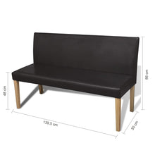 Load image into Gallery viewer, Divanetto 139,5 cm Marrone Scuro in Similpelle
