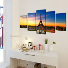 Carica l&#39;immagine nel visualizzatore di Gallery, 5 pz Set Stampa su Tela da Muro La Torre Eiffel 200 x 100 cm