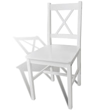 Carica l&#39;immagine nel visualizzatore di Gallery, Sedie da Pranzo 2 pz Bianche in Legno di Pino