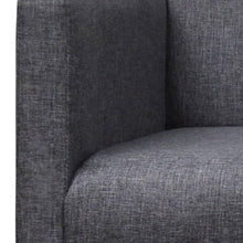 Load image into Gallery viewer, Panca con Cuscino Imbottito Tessuto Legno di Hevea Grigio Scuro