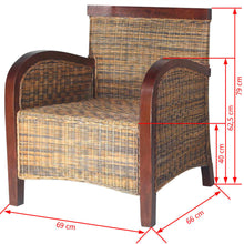 Load image into Gallery viewer, Poltrona in Rattan Intrecciato a Mano