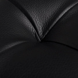 Panca Pouf con Vano Contenitore in Pelle Artificiale Nero