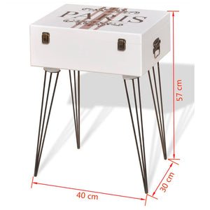 Mobiletto contenitore 40x30x57 cm Bianco
