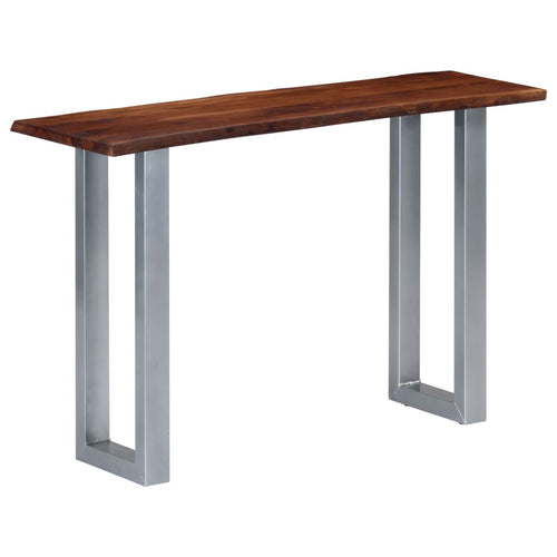 Tavolo Consolle 115x35x76 cm Legno Massello e Ferro
