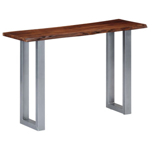 Tavolo Consolle 115x35x76 cm Legno Massello e Ferro