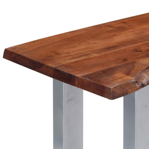 Tavolo Consolle 115x35x76 cm Legno Massello e Ferro