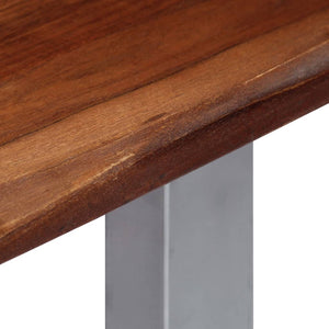 Tavolo Consolle 115x35x76 cm Legno Massello e Ferro