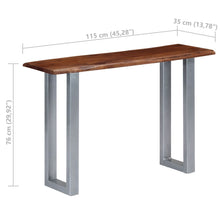 Load image into Gallery viewer, Tavolo Consolle 115x35x76 cm Legno Massello e Ferro