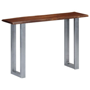 Tavolo Consolle 115x35x76 cm Legno Massello e Ferro