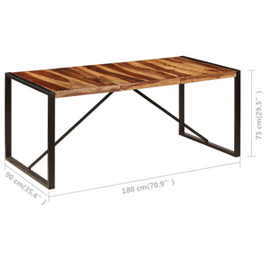 Tavolo da Pranzo 180x90x75cm in Legno Massello di Sheesham
