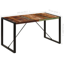 Load image into Gallery viewer, Tavolo da Pranzo 140x70x75 cm in Legno Massello di Recupero