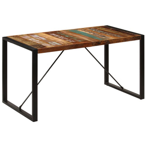 Tavolo da Pranzo 140x70x75 cm in Legno Massello di Recupero
