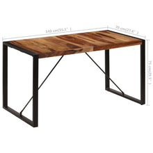 Carica l&#39;immagine nel visualizzatore di Gallery, Tavolo da Pranzo 140x70x75 cm in Legno Massello di Sheesham