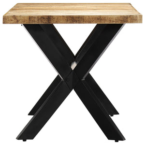 Tavolo da Pranzo 160x80x75 cm in Legno Massello di Mango Grezzo