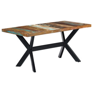 Tavolo da Pranzo 160x80x75 cm in Legno Massello di Recupero