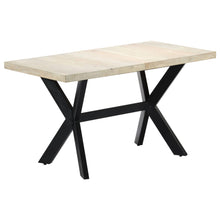 Carica l&#39;immagine nel visualizzatore di Gallery, Tavolo da Pranzo 140x70x75 cm Legno Massello di Mango Sbiancato