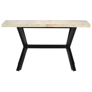Tavolo da Pranzo 140x70x75 cm Legno Massello di Mango Sbiancato