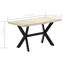 Carica l&#39;immagine nel visualizzatore di Gallery, Tavolo da Pranzo 140x70x75 cm Legno Massello di Mango Sbiancato