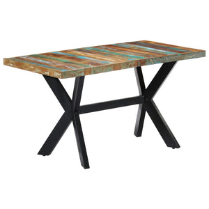 Tavolo da Pranzo 140x70x75 cm in Legno Massello di Recupero