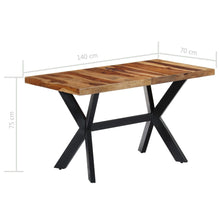 Indlæs billede til gallerivisning Tavolo da Pranzo 140x70x75 cm in Legno Massello di Sheesham