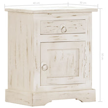 Load image into Gallery viewer, Mobiletto Bianco 40x30x50 cm in Legno Massello di Mango