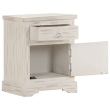 Load image into Gallery viewer, Mobiletto Bianco 40x30x50 cm in Legno Massello di Mango