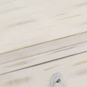 Mobiletto Bianco 40x30x50 cm in Legno Massello di Mango