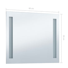 Laden Sie das Bild in den Galerie-Viewer, Specchio da Parete a LED per Bagno 60x50 cm