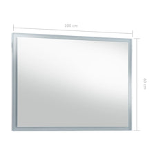 Laden Sie das Bild in den Galerie-Viewer, Specchio da Parete a LED per Bagno 100x60 cm