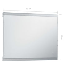 Laden Sie das Bild in den Galerie-Viewer, Specchio LED da Bagno con Sensore Tattile 80x60 cm