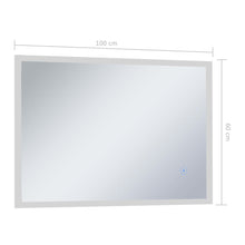 Laden Sie das Bild in den Galerie-Viewer, Specchio LED da Bagno con Sensore Tattile 100x60 cm