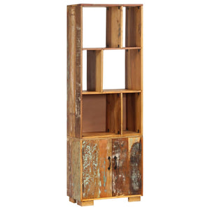 Libreria con 2 Ante 60x35x180 cm in Legno Massello di Recupero
