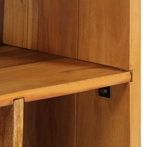 Libreria con 2 Ante 60x35x180 cm in Legno Massello di Recupero
