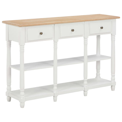 Mobiletto Consolle Bianco 120x30x76 cm in MDF