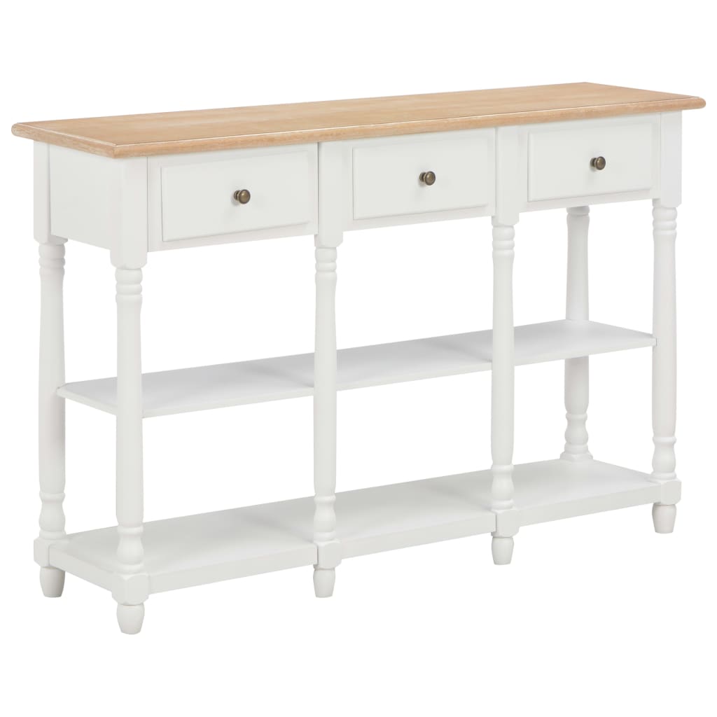Mobiletto Consolle Bianco 120x30x76 cm in MDF